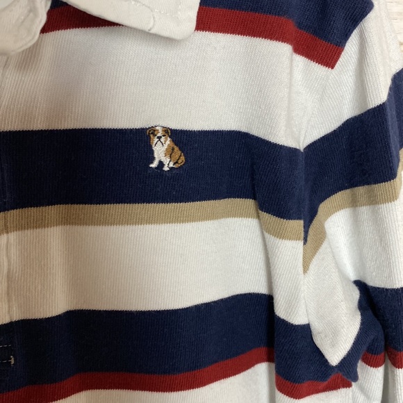 Janie & Jack Boys Rugby Striped Shirt Size 12 - Picture 3 of 7